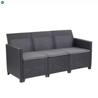 Claire 3 üléses műrattan kerti kanapé