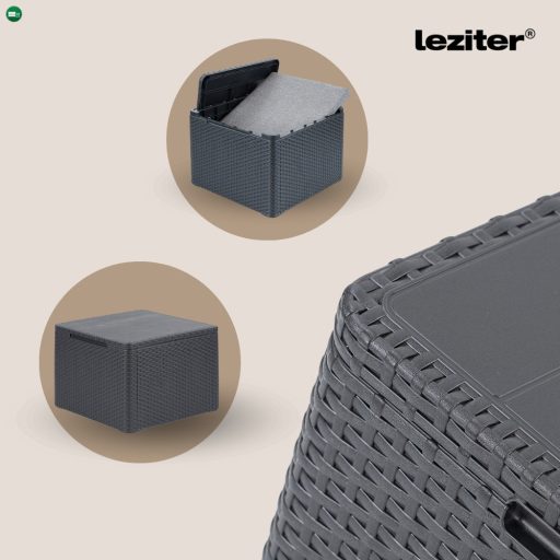 Claire 5 személyes kerti bútor garnitúra párnatartós asztallal