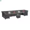 Claire X 9 személyes sarokgarnitúra párnatartós asztallal
