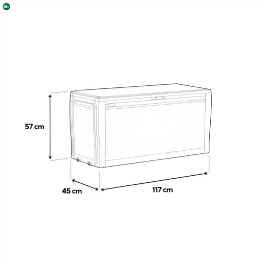 Comfy műanyag kerti láda 270 L