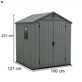 Darwin 6x6 műanyag kerti ház zöld
