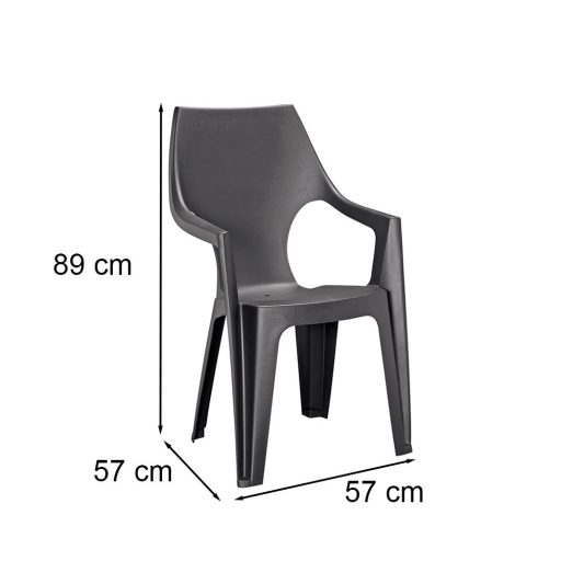 Parker 4+1 kerti bútor garnitúra szett kőris-grafit