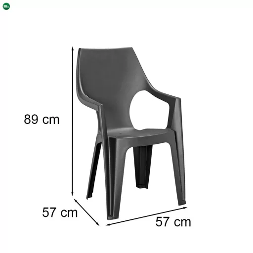Parker 4+1 kerti bútor garnitúra szett kőris-grafit