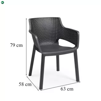 Romen 4+1 kerti bútor garnitúra szett kőris-grafit