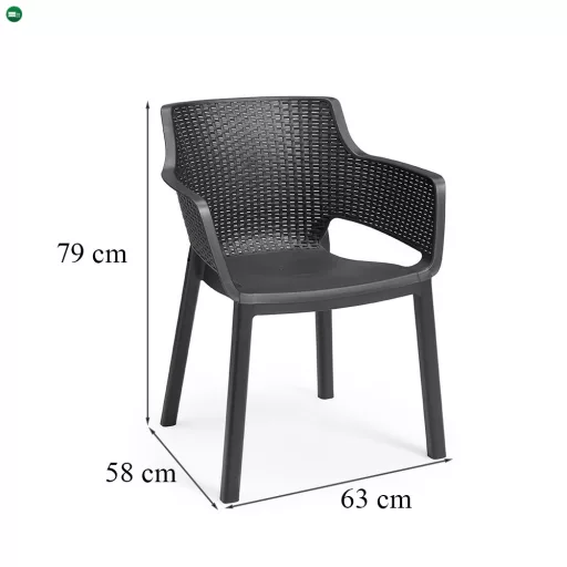 Romen 4+1 kerti bútor garnitúra szett kőris-grafit