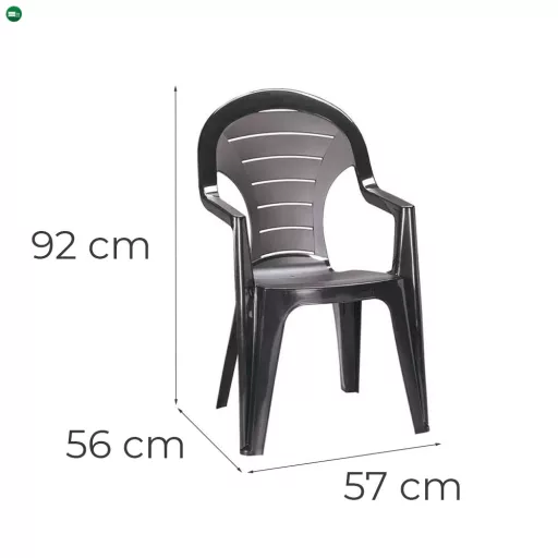 Lagos Large 8+1 kerti bútor garnitúra szett kőris-grafit