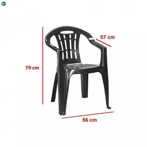 Rowen Large 8+1 kerti bútor garnitúra szett kőris-grafit