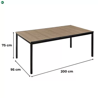 Amari Large 6+1 kerti bútor garnitúra szett kőris-grafit