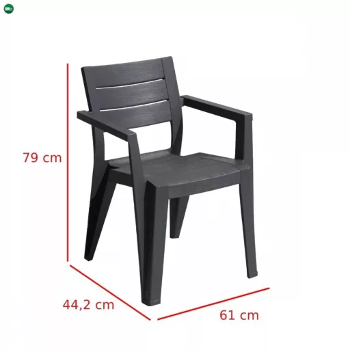 Amari Large 8+1 kerti bútor garnitúra szett kőris-grafit
