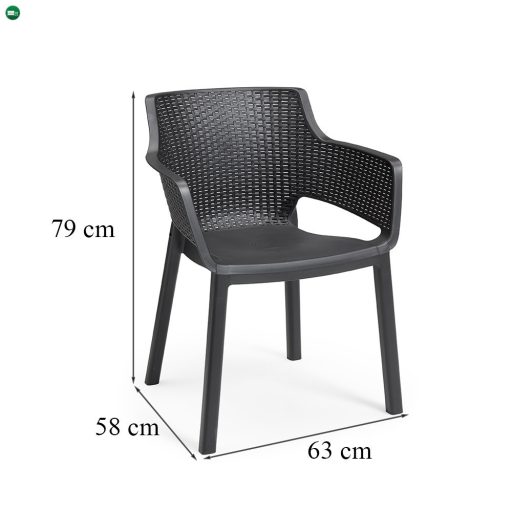 Romen Large 8+1 kerti bútor garnitúra szett kőris-grafit