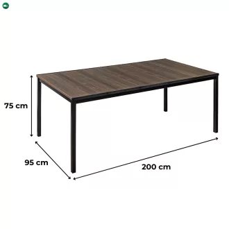 Parker Large 6+1 kerti bútor garnitúra szett dió-grafit