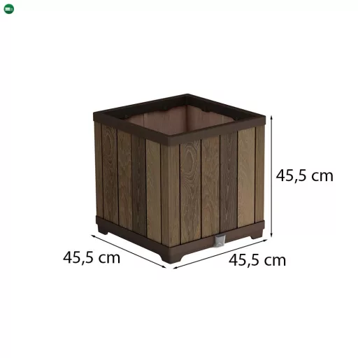 Deco szögletes műanyag virágláda 61 L