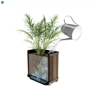Deco szögletes magasított műanyag virágláda 74 L