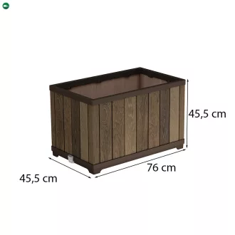 Deco tégla alakú műanyag virágláda 81 L
