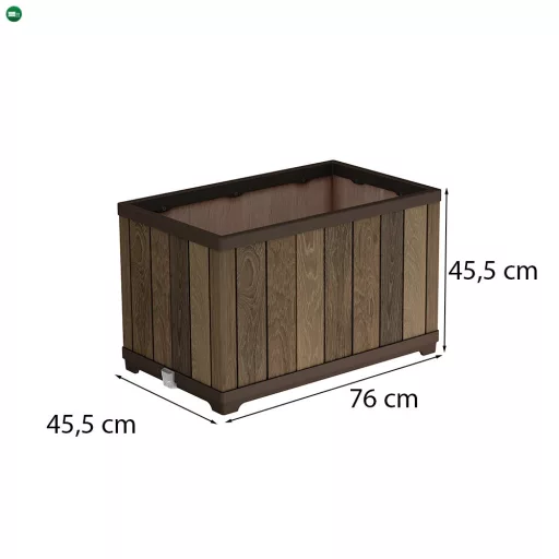 Deco tégla alakú műanyag virágláda 81 L