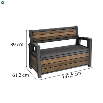 Decocoat műanyag kerti pad/tároló 227 L