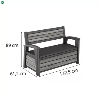 Decocoat műanyag kerti pad/tároló 227 L