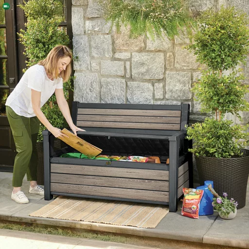 Decocoat műanyag kerti pad/tároló 227 L