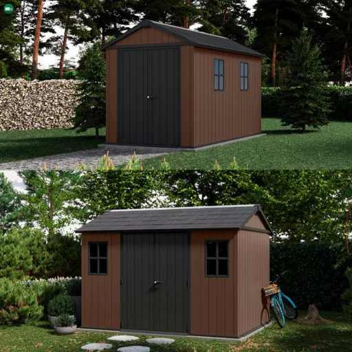 Newton Plus wide 11 x 7,5 műanyag kerti ház barna