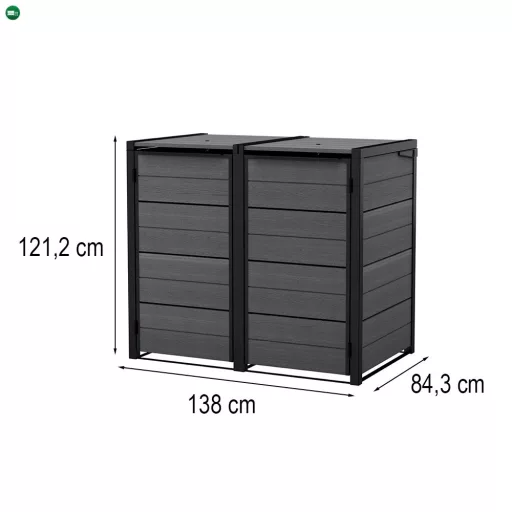 Hide away kültéri szemetes tároló 240 l