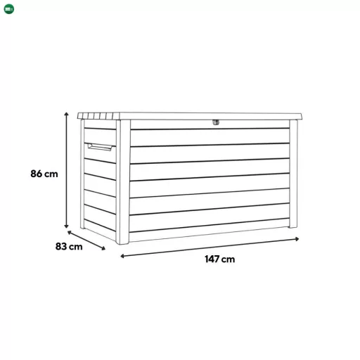 Decocoat műanyag kerti láda 870 l