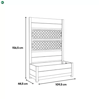 Deco tulip hátfallas virágláda 110l