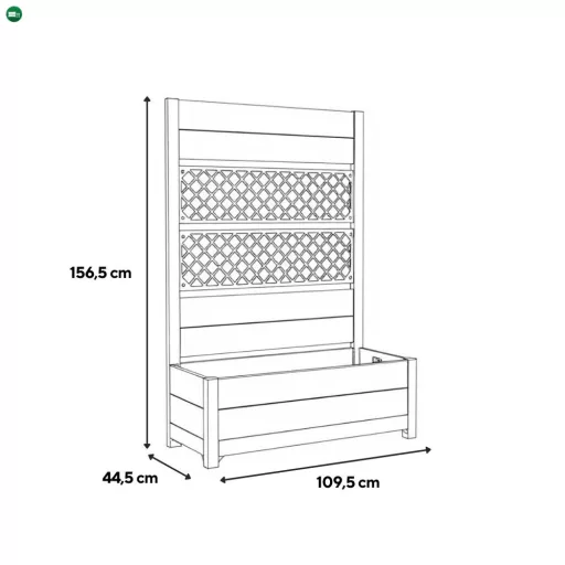 Deco tulip hátfallas virágláda 110l