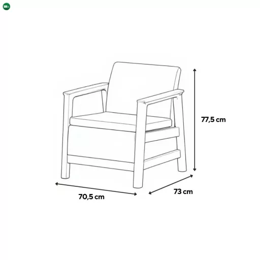 Scandi linea duo kerti fotel