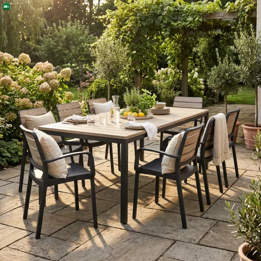 Porto Nova 200 8+1 kartámaszos kerti bútor garnitúra szett