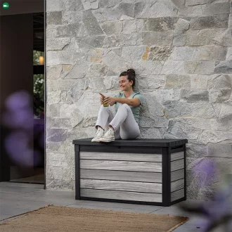 Decocoat műanyag kerti lád 380 l
