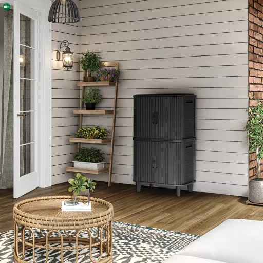 Garden luxe műanyag kültéri zárható szekrény