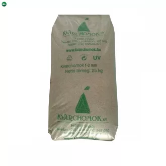 Kvarchomok, 1-2 mm homokszűrős vízforgatóhoz 25 kg