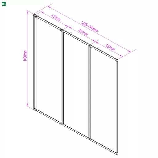 Nevada 135x140 cm kádparaván