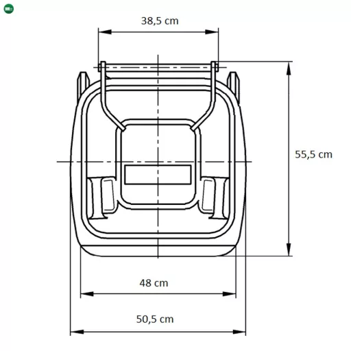 Hulladéktároló 120L barna