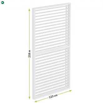 LUXE Lamellás oldalpanel (R) 123x218cm 4 m-ig fehér