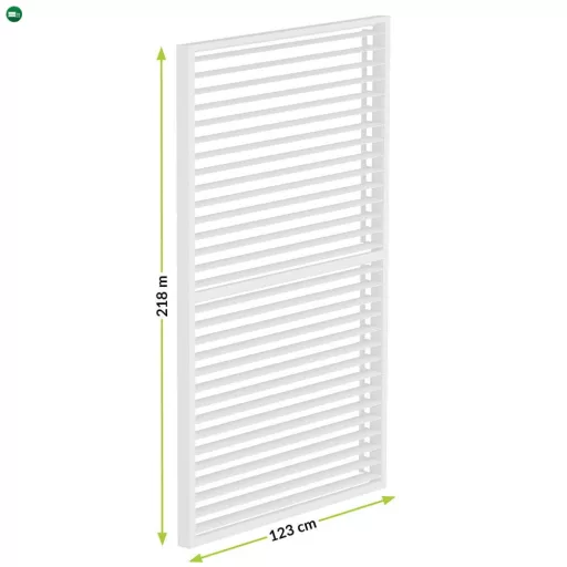 LUXE Lamellás oldalpanel (R) 123x218cm 4 m-ig fehér