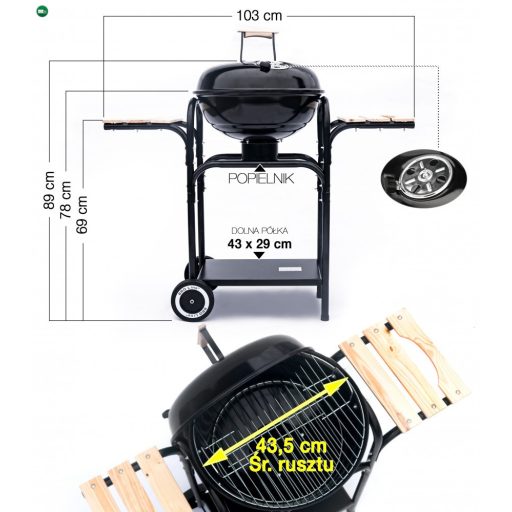 MIR270 szenes grill fedéllel