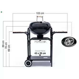 MIR270 szenes grill fedéllel