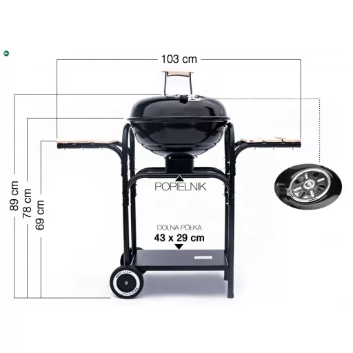 MIR270 szenes grill fedéllel
