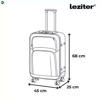 TraveLux light közepes bőrönd puha 68x45x25 cm
