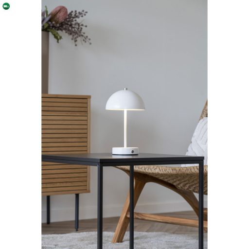 Holt vezeték nélküli LED asztali lámpa, fehér/acél