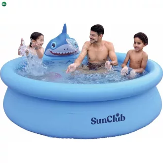   Shark 3D felfújható pancsolómedence spriccelővel 190 x 47 cm
