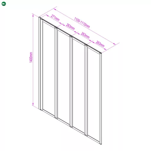 Tribeca 110x140 cm kádparaván