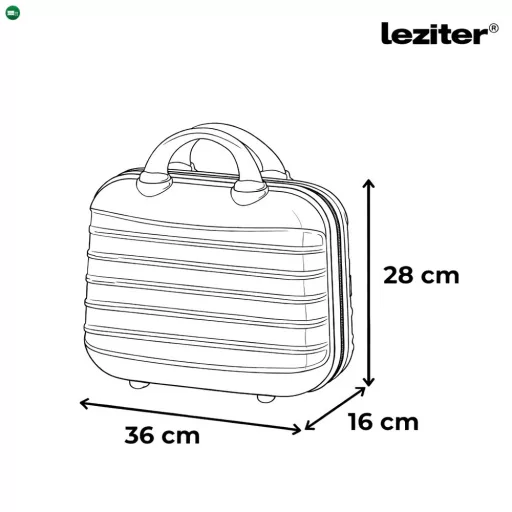 TraveLux Max kisméretű kézi bőrönd keményfedeles 28x36x16 cm