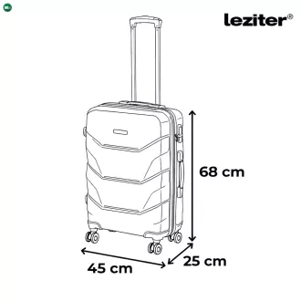 TraveLux Max közepes bőrönd keményfedeles 68x45x25 cm