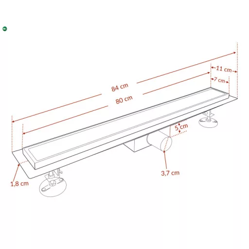 Linea burkolható zuhanyfolyóka