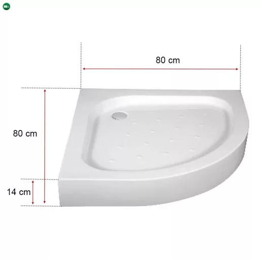 Klonberg 80x80 Íves akríl zuhanytálca 80x80 cm