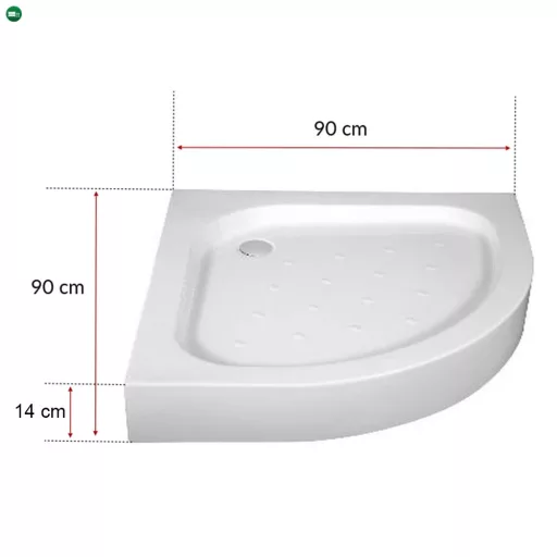 Klonberg 90x90 Íves akríl zuhanytálca 90x90 cm