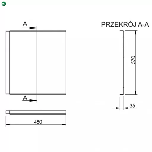 Barbade 100 Rövid oldallap aszimmetrikus kádhoz
