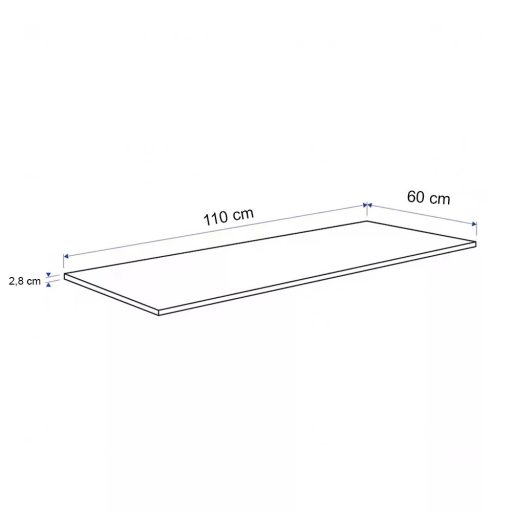 Konyhai munkalap 110 x 60 x 2,8 cm Beton